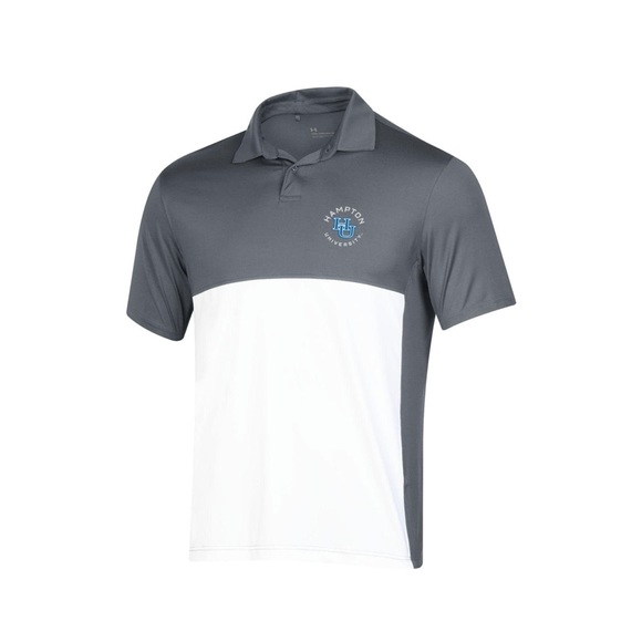 Under Armour Men's Large Hampton Pirates Grey Colorblock Polo - Picture 1 of 4